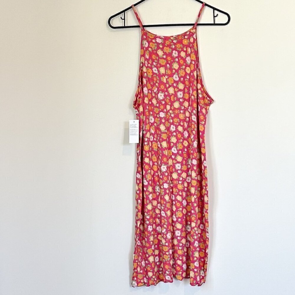 NWT BP by Nordstrom Pink Sally Retro Floral Mini Dress - Size: XL - Picture 8 of 9